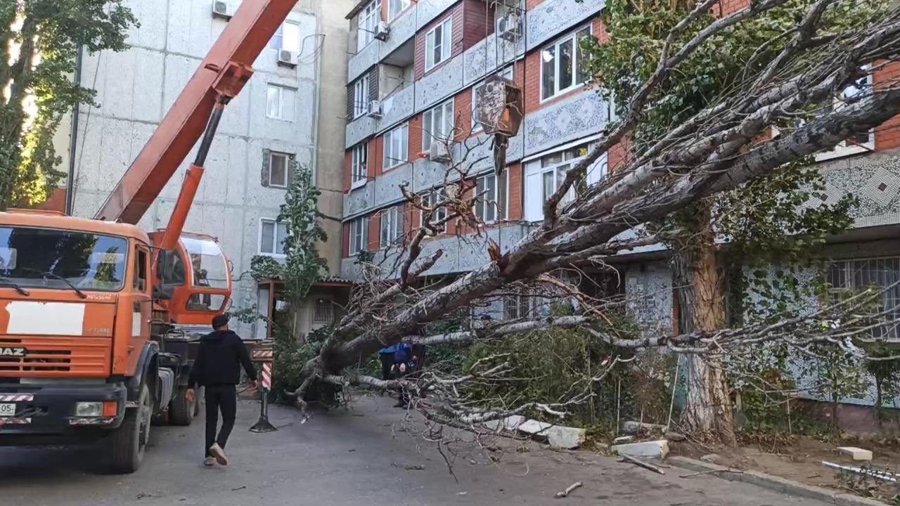 Ураган в Махачкале