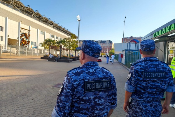 Росгвардия обеспечила правопорядок на матче РПЛ в Каспийске