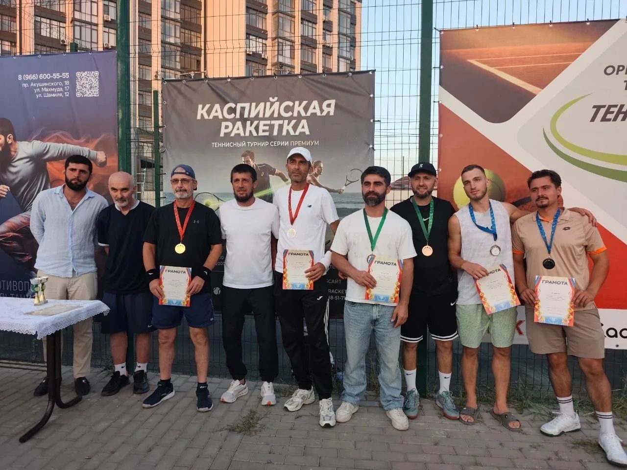 В Каспийске прошёл теннисный турнир «Каспийская ракетка-1000» 